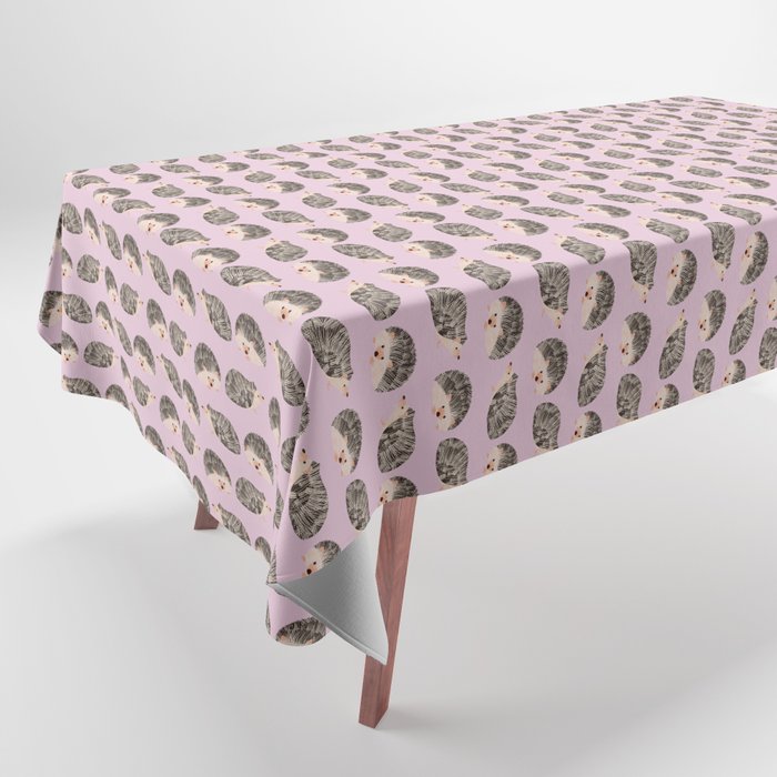 Hedgehog Rose Pink Tablecloth Gallery Image 1