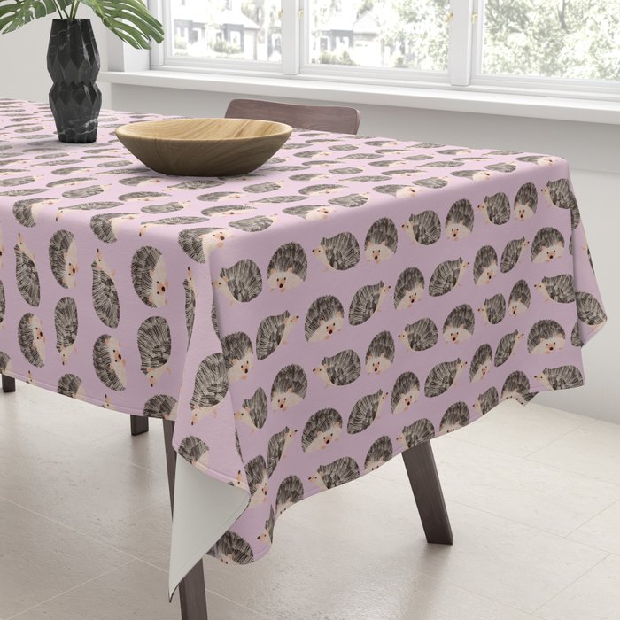 Hedgehog Rose Pink Tablecloth Gallery Image 3