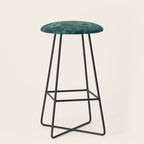 Gothic Halloween Damask - terrifying teal Stool Gallery Image 1
