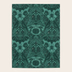 Gothic Halloween Damask - terrifying teal Poster Gallery Image 4