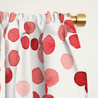 Holiday Confetti Christmas Dots Red Window Curtain Gallery Image 2