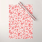Holiday Confetti Christmas Dots Red Wrapping Paper Gallery Image 1