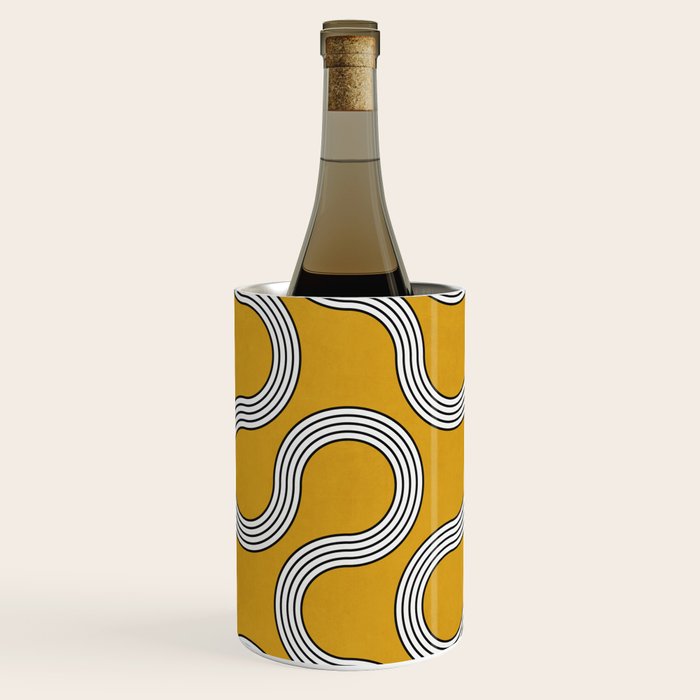 My Favorite Geometric Patterns No.31 - Mustard Yellow Wine Chiller Gallery Image 1