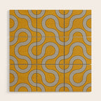 My Favorite Geometric Patterns No.31 - Mustard Yellow Wood Wall Art Gallery Image 1
