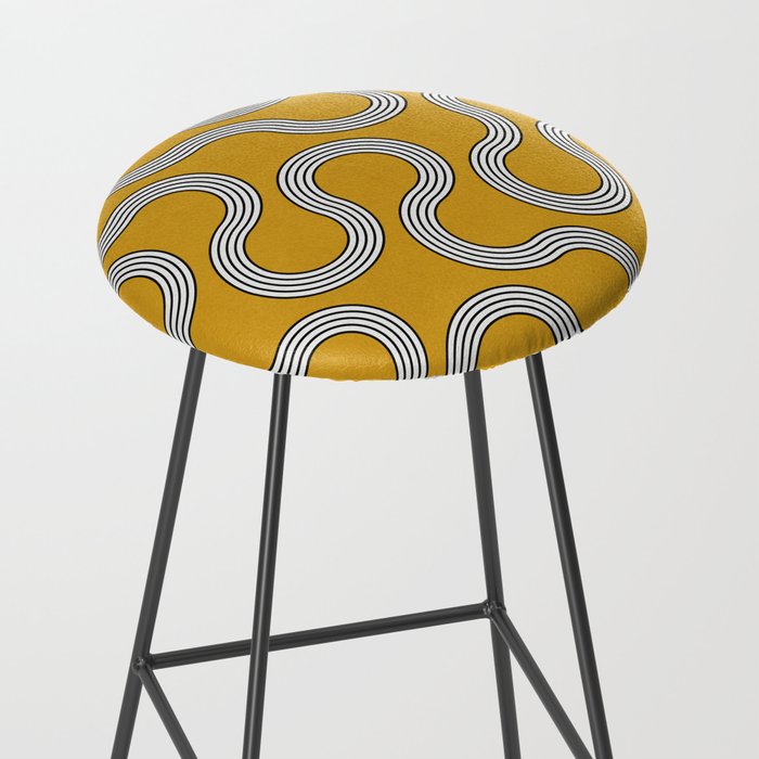 My Favorite Geometric Patterns No.31 - Mustard Yellow Stool Gallery Image 2