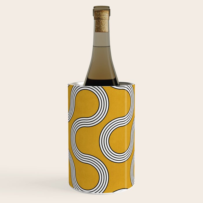 My Favorite Geometric Patterns No.31 - Mustard Yellow Wine Chiller Gallery Image 2