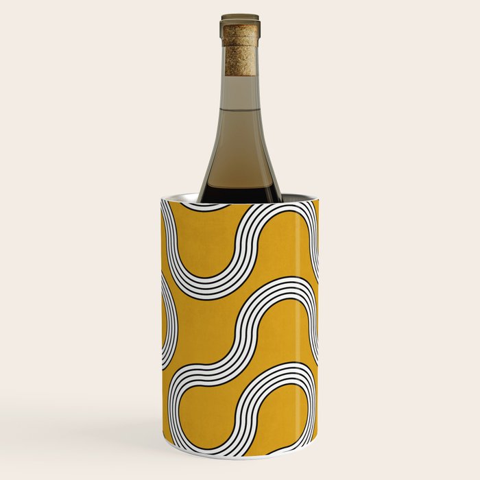My Favorite Geometric Patterns No.31 - Mustard Yellow Wine Chiller Gallery Image 3
