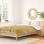My Favorite Geometric Patterns No.31 - Mustard Yellow Duvet Cover Gallery Image 2
