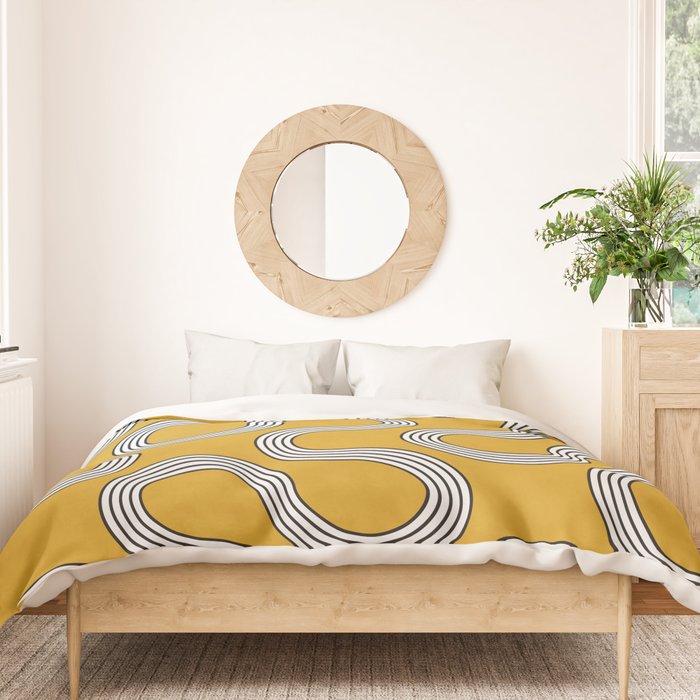 My Favorite Geometric Patterns No.31 - Mustard Yellow Duvet Cover Gallery Image 3