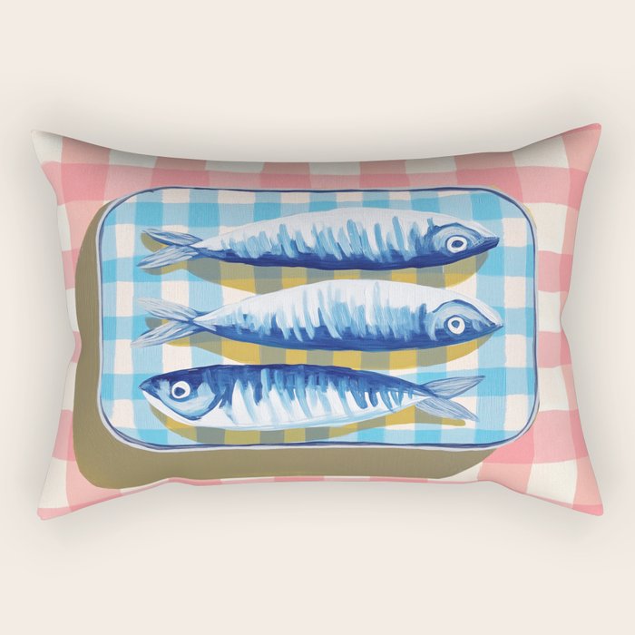 Sardine Picnic Rectangular Pillow Gallery Image 2