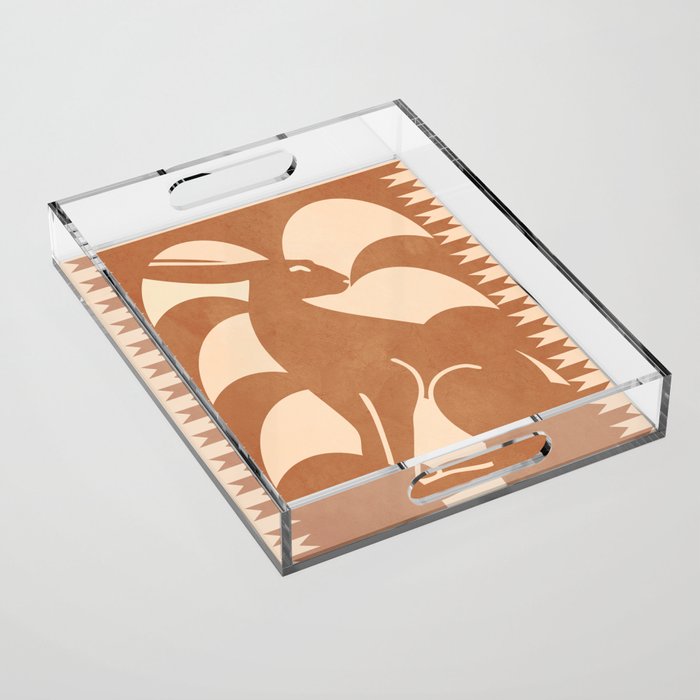 Minimalist Rabbit 5 Acrylic Tray Gallery Image 1