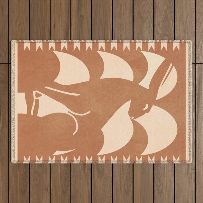 Minimalist Rabbit 5 Outdoor Rug Gallery Image 1
