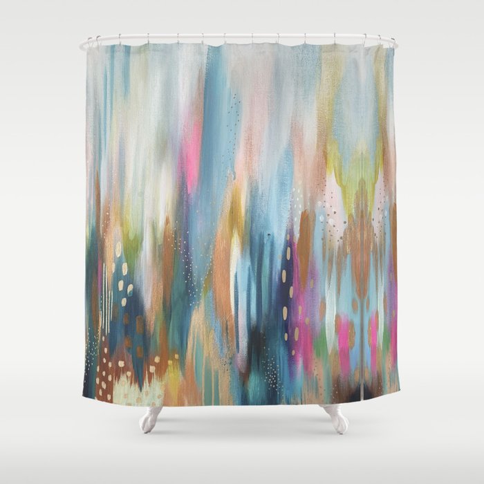 EttaVee Brushstroke no. 154 Shower Curtain Gallery Image 1