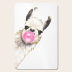 Bubble Gum Sneaky Llama Cutting Board Gallery Image 1