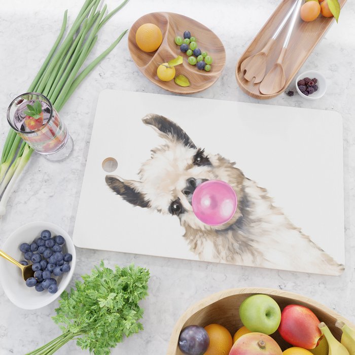 Bubble Gum Sneaky Llama Cutting Board Gallery Image 2