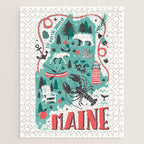 Maine Map Jigsaw Puzzle Gallery Image 1