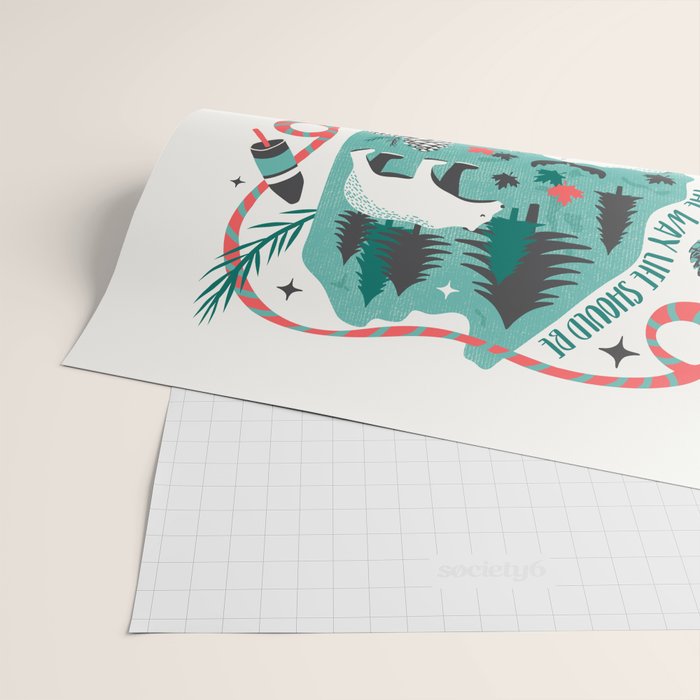 Maine Map Wrapping Paper Gallery Image 2