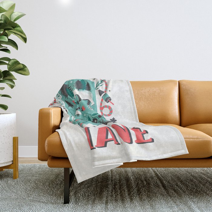Maine Map Throw Blanket Gallery Image 1