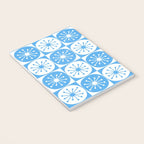 Atomic Dots Checkered Mid Century Modern Retro Blue and White Pattern Notebook Gallery Image 3
