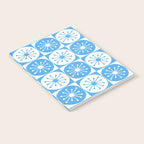 Atomic Dots Checkered Mid Century Modern Retro Blue and White Pattern Notebook Gallery Image 2