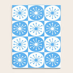Atomic Dots Checkered Mid Century Modern Retro Blue and White Pattern Notebook Gallery Image 4