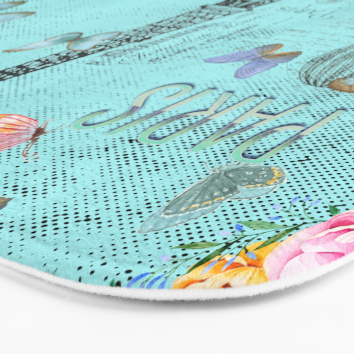 Paris - my blue love Bath Mat Gallery Image 3