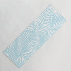 Pastel blue modern simple tropical palm tree Yoga Mat Gallery Image 1