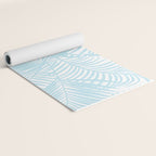 Pastel blue modern simple tropical palm tree Yoga Mat Gallery Image 2
