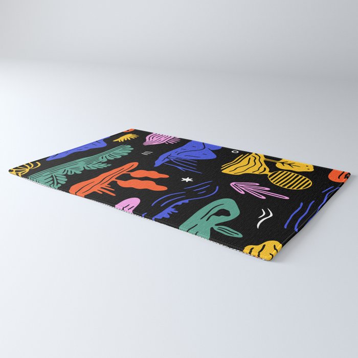 Colorful nature landscape doodle pattern Rug Gallery Image 3