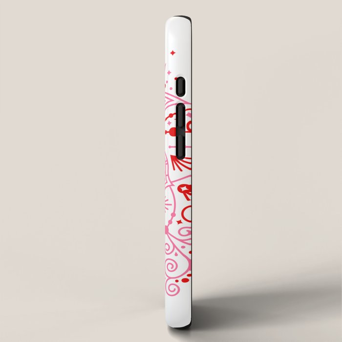 Lotus Blossom Mandala - Red & Pink Palette iPhone Case Gallery Image 2