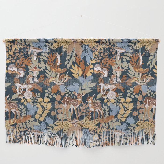 Colorful Dark Forest Animals B Wall Hanging Gallery Image 1