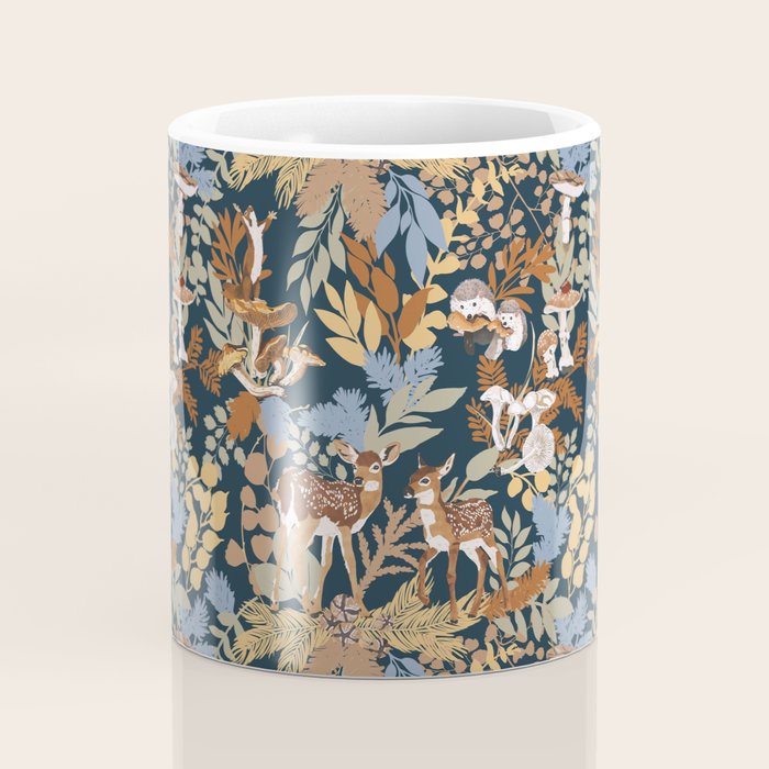 Colorful Dark Forest Animals B Coffee Mug Gallery Image 4