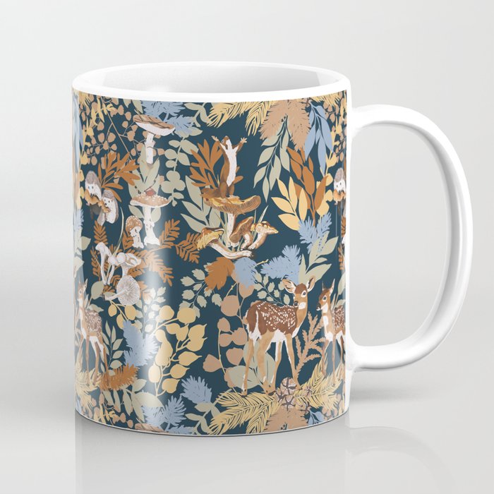 Colorful Dark Forest Animals B Coffee Mug Gallery Image 1