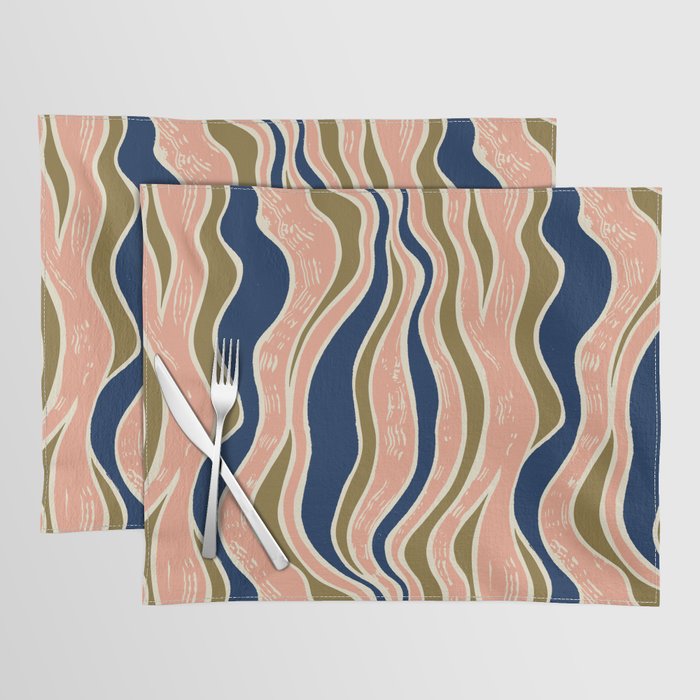 Earthy Rivers Cobalt Placemat Gallery Image 1