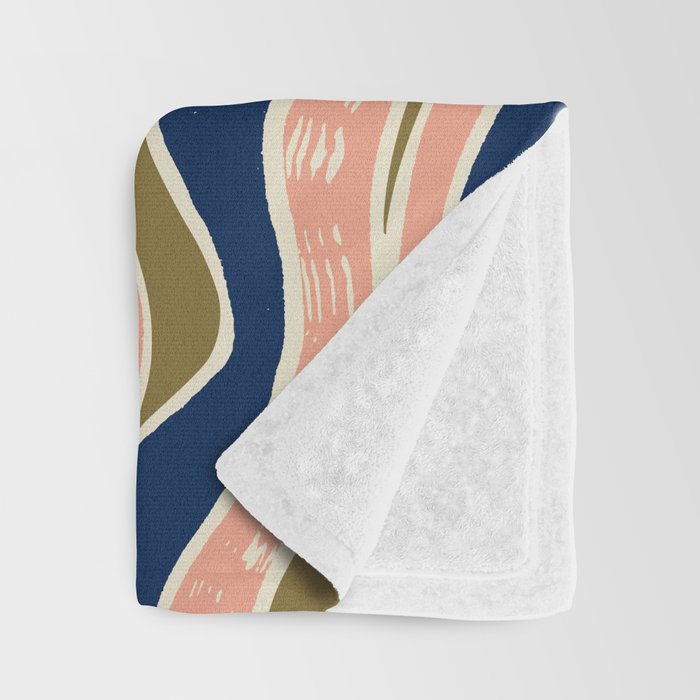 Earthy Rivers Cobalt Throw Blanket Gallery Image 3