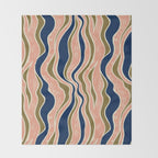 Earthy Rivers Cobalt Throw Blanket Gallery Image 2