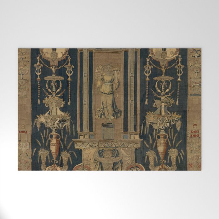 Antique 16th Century Goddess Ceres Grotesque Flemish Tapestry Welcome Mat Gallery Image 1