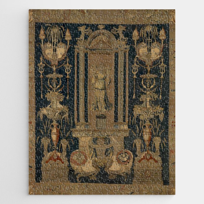 Antique 16th Century Goddess Ceres Grotesque Flemish Tapestry Jigsaw Puzzle Gallery Image 1