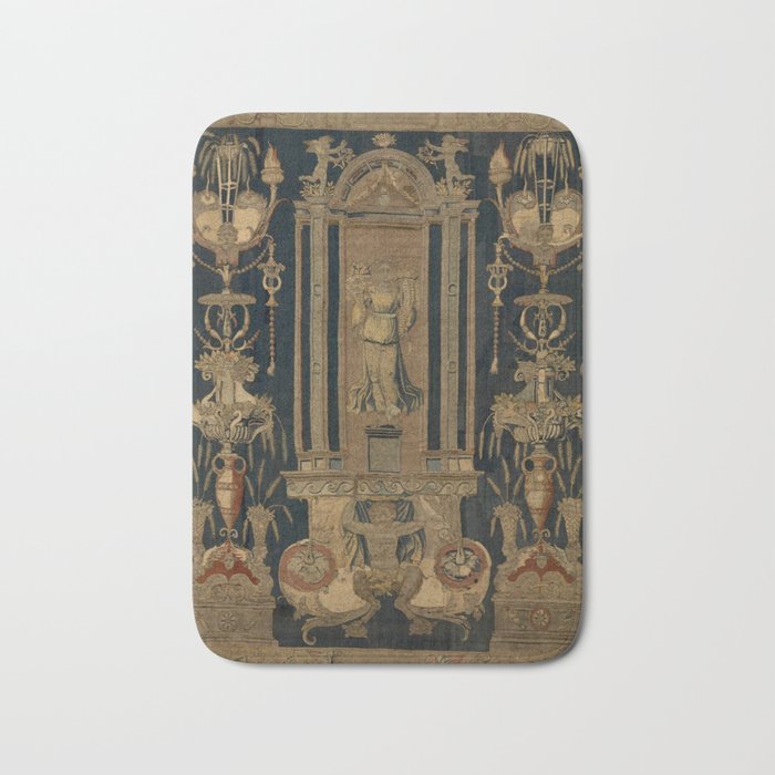 Antique 16th Century Goddess Ceres Grotesque Flemish Tapestry Bath Mat Gallery Image 1