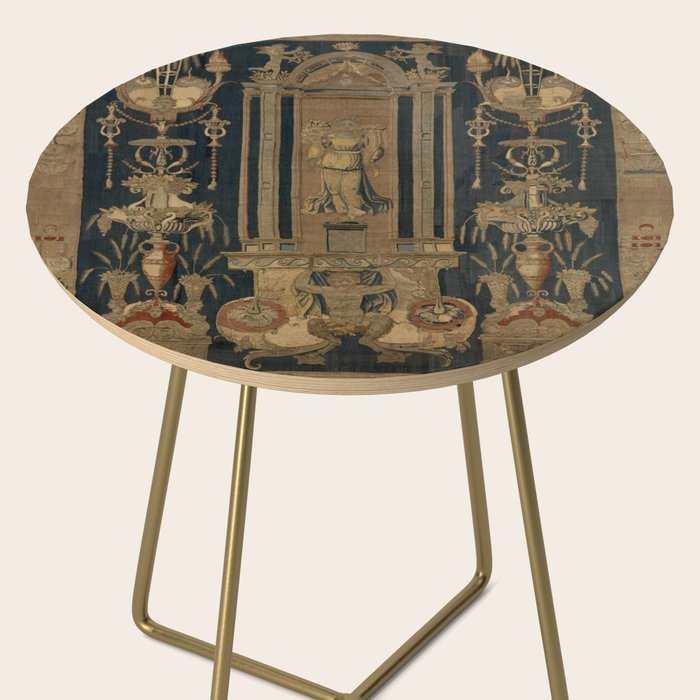 Antique 16th Century Goddess Ceres Grotesque Flemish Tapestry Side Table Gallery Image 2