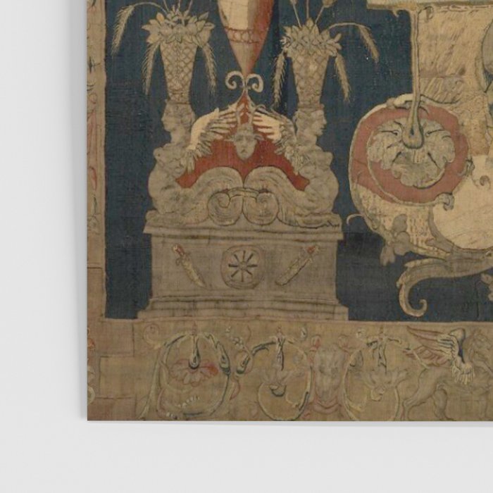 Antique 16th Century Goddess Ceres Grotesque Flemish Tapestry Poster Gallery Image 3