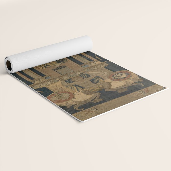 Antique 16th Century Goddess Ceres Grotesque Flemish Tapestry Yoga Mat Gallery Image 2