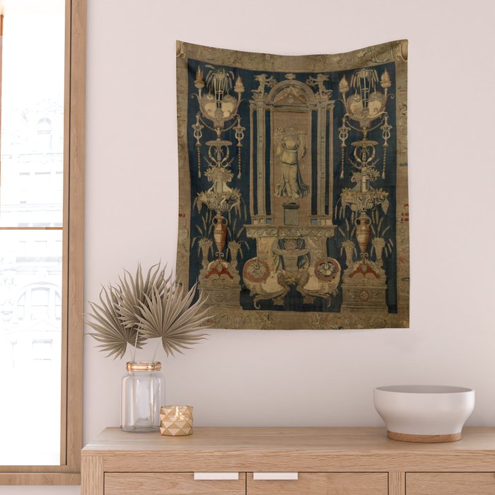 Antique 16th Century Goddess Ceres Grotesque Flemish Tapestry Wall Tapestry Gallery Image 2