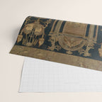 Antique 16th Century Goddess Ceres Grotesque Flemish Tapestry Wrapping Paper Gallery Image 2