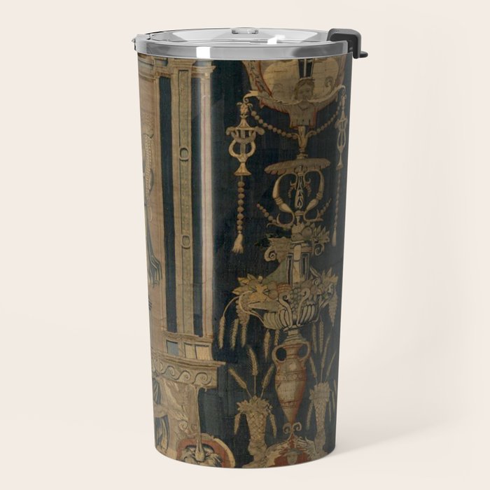 Antique 16th Century Goddess Ceres Grotesque Flemish Tapestry Travel Mug Gallery Image 2