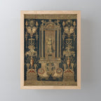 Antique 16th Century Goddess Ceres Grotesque Flemish Tapestry Mini Art Print Gallery Image 1