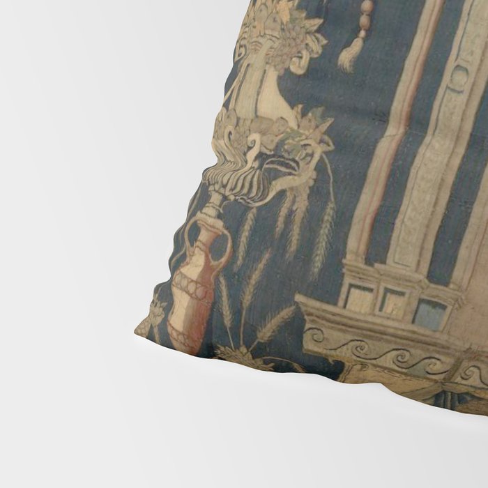 Antique 16th Century Goddess Ceres Grotesque Flemish Tapestry Pillow Sham Gallery Image 4