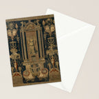 Antique 16th Century Goddess Ceres Grotesque Flemish Tapestry Stationery Card Gallery Image 2