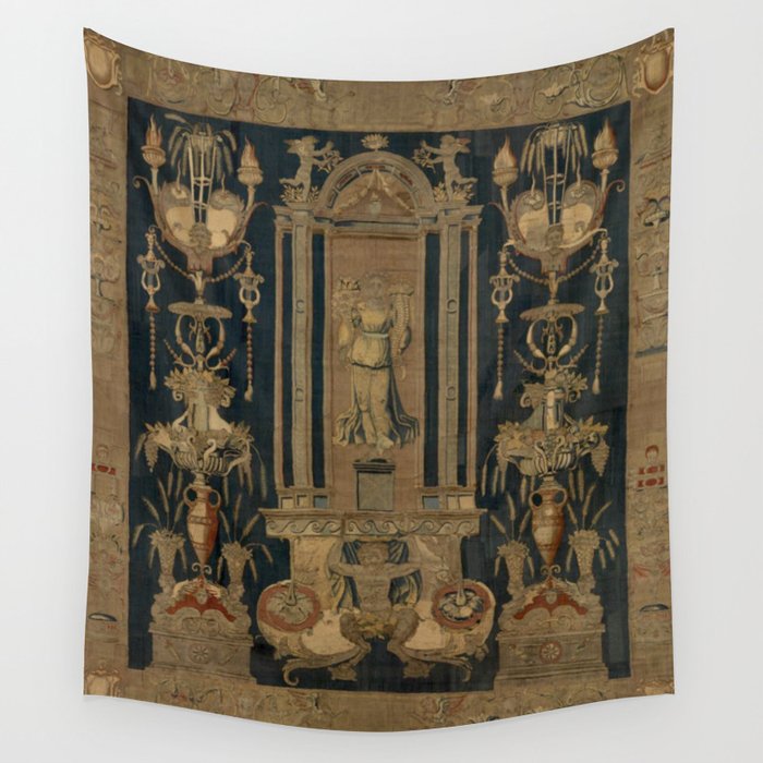 Antique 16th Century Goddess Ceres Grotesque Flemish Tapestry Wall Tapestry Gallery Image 4