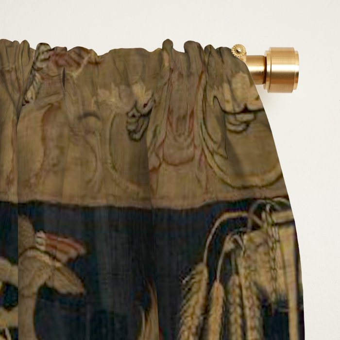 Antique 16th Century Goddess Ceres Grotesque Flemish Tapestry Window Curtain Gallery Image 2